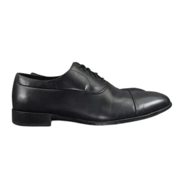 Hart Schaffner Marx Shoe Men 11 Oxford Cap Toe Formal Professional Classic Black main image 6
